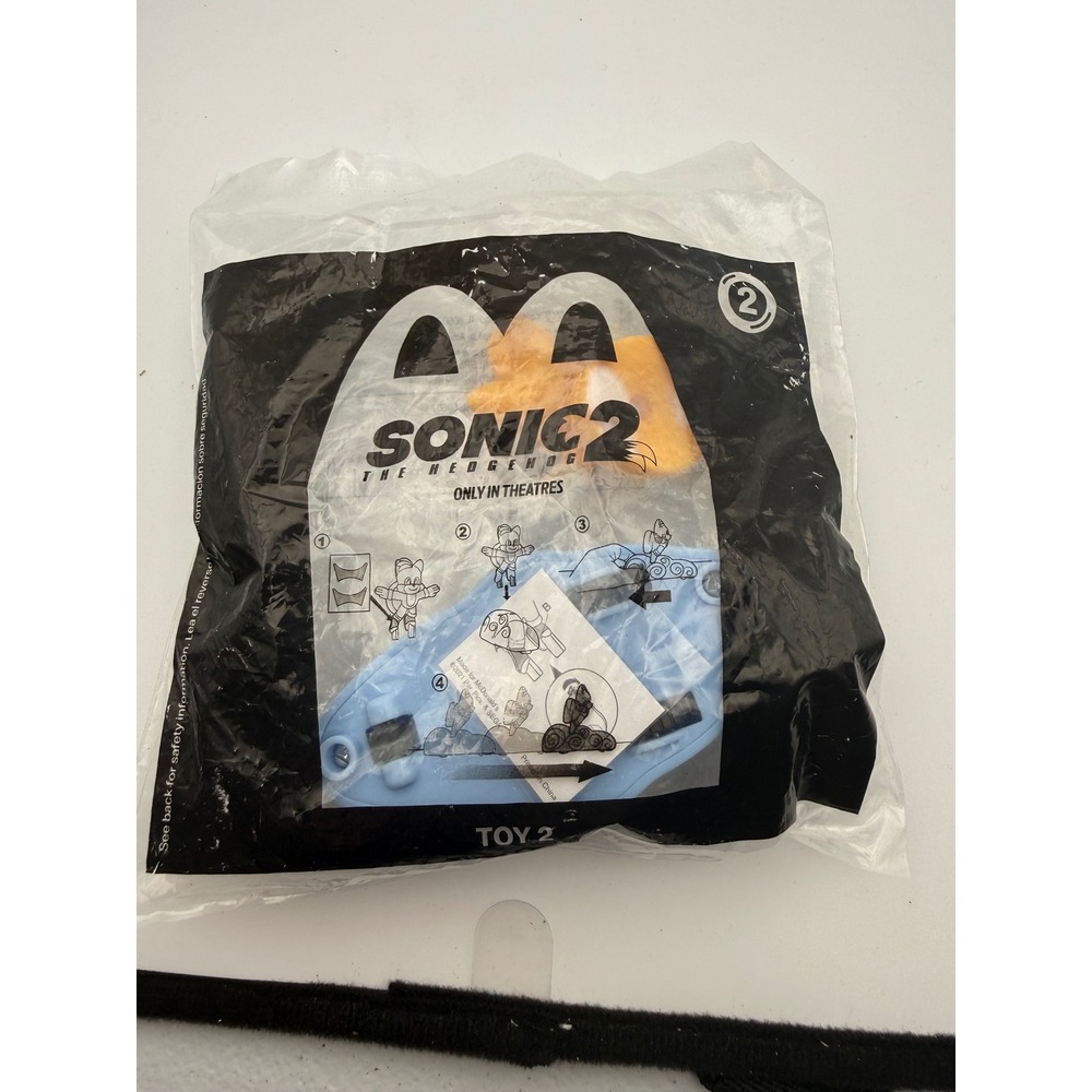 Sonic 2 The Hedgehog McDonald's Happy Meal Toy 2 Tails Blue Plane 2022 Sealed